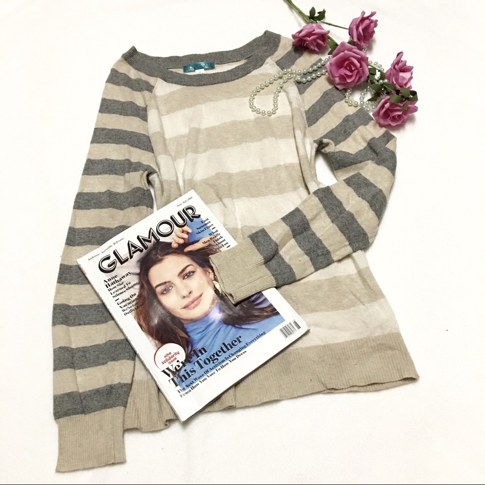Pim + Larkin Cashmere Blend Stripes Sweater